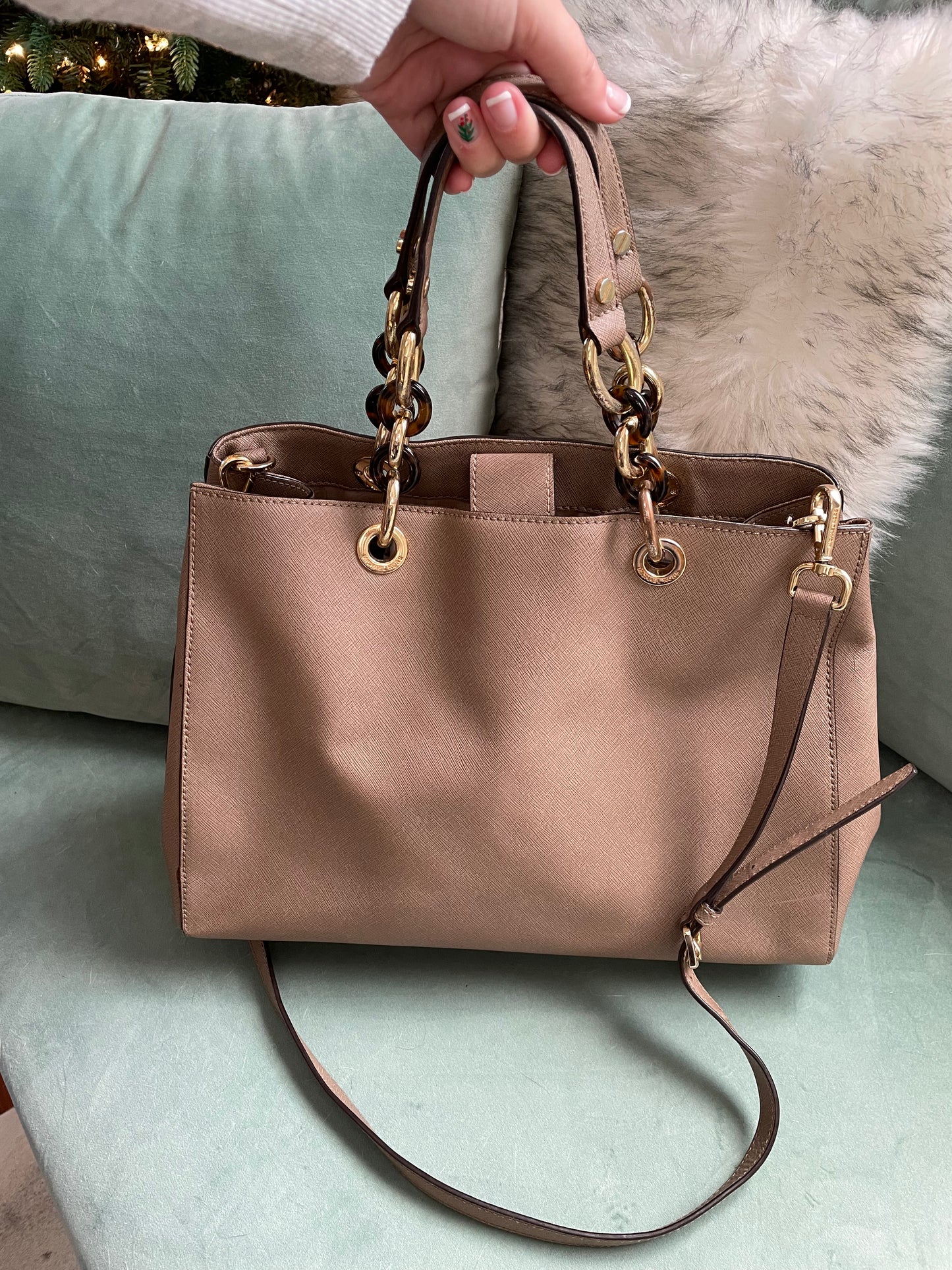 Michael Kors Light Brown Satchel Bag