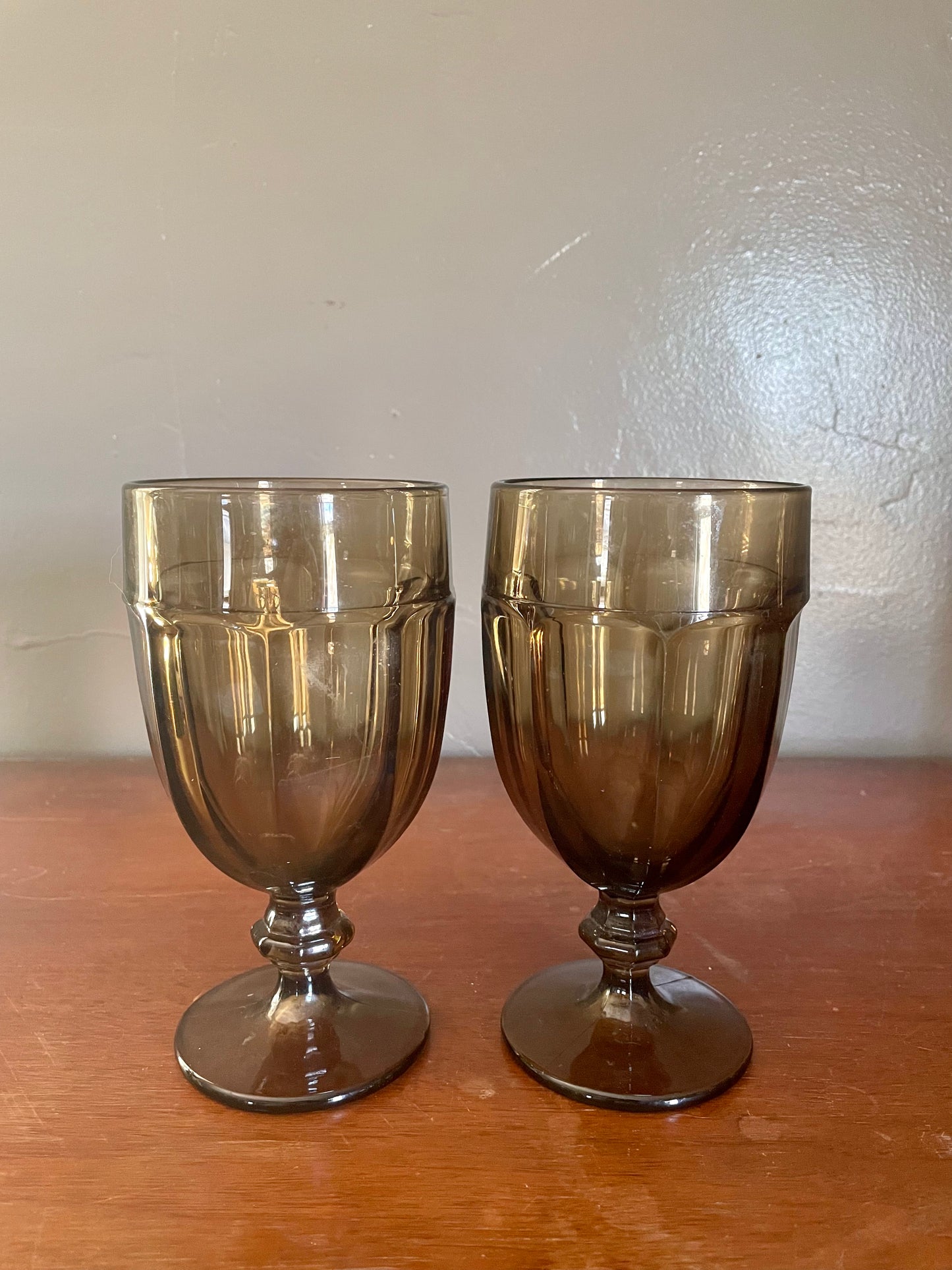 Mocha Glass Goblets