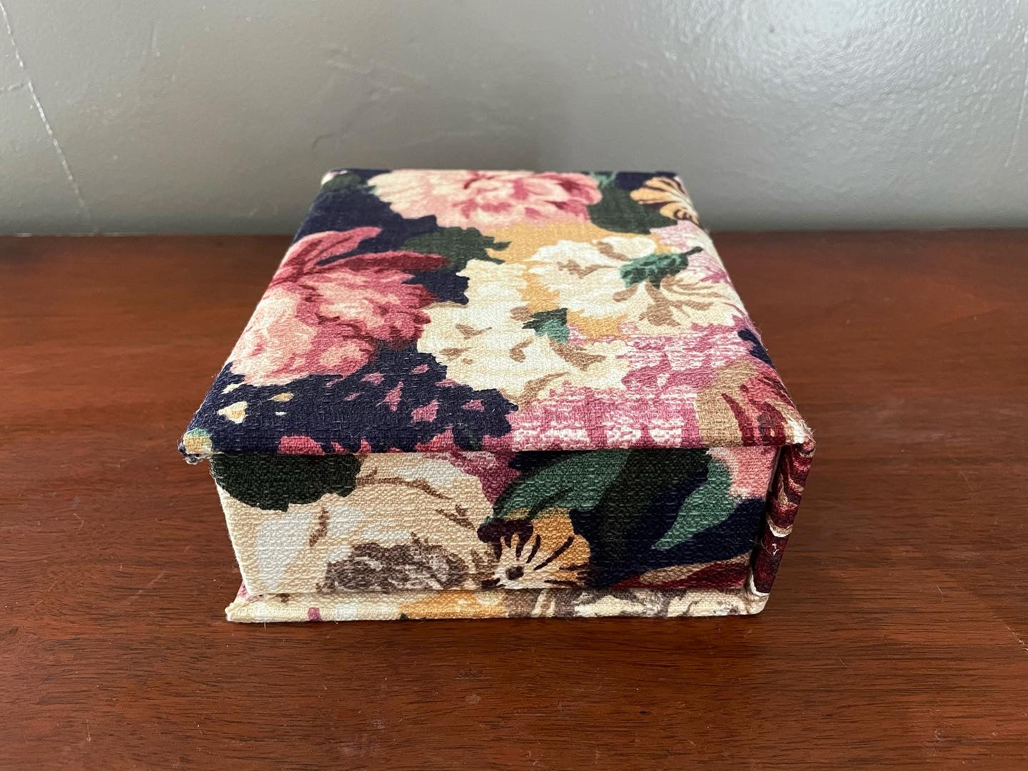 Floral Upholstered Jewelry Box