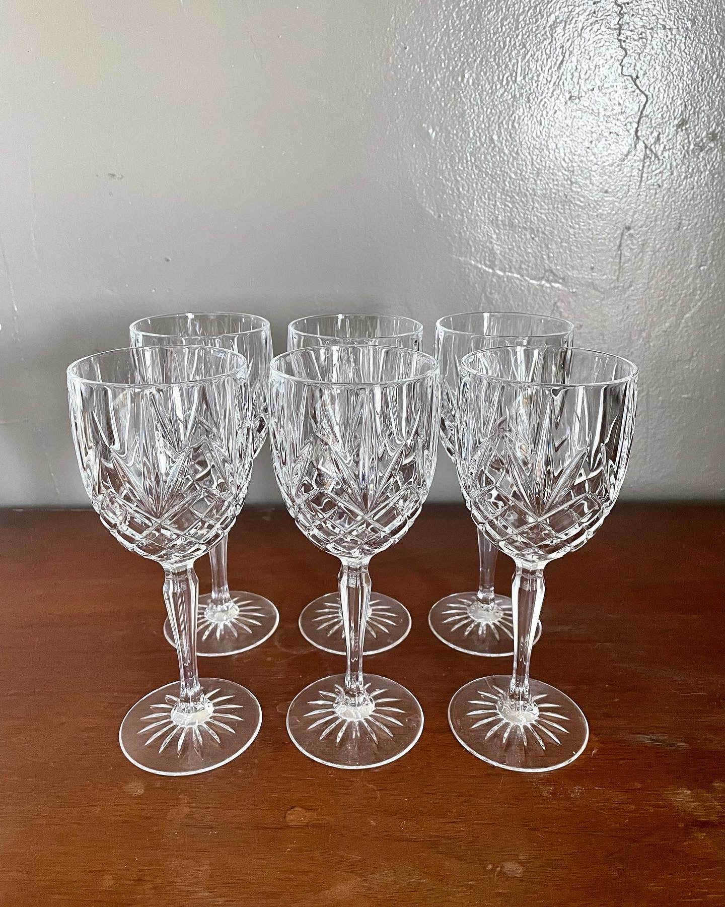 Crystal Cut Wine Glasses