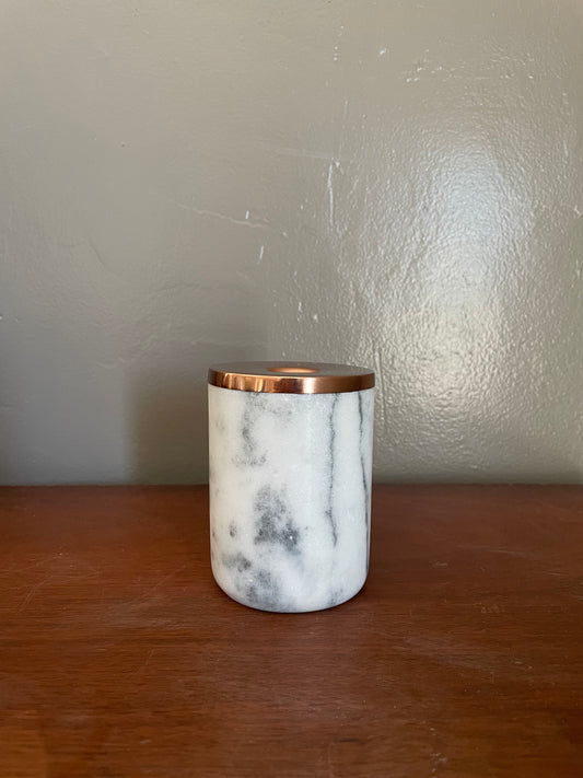 Genuine Marble & Rose Gold Pillar Candle Base