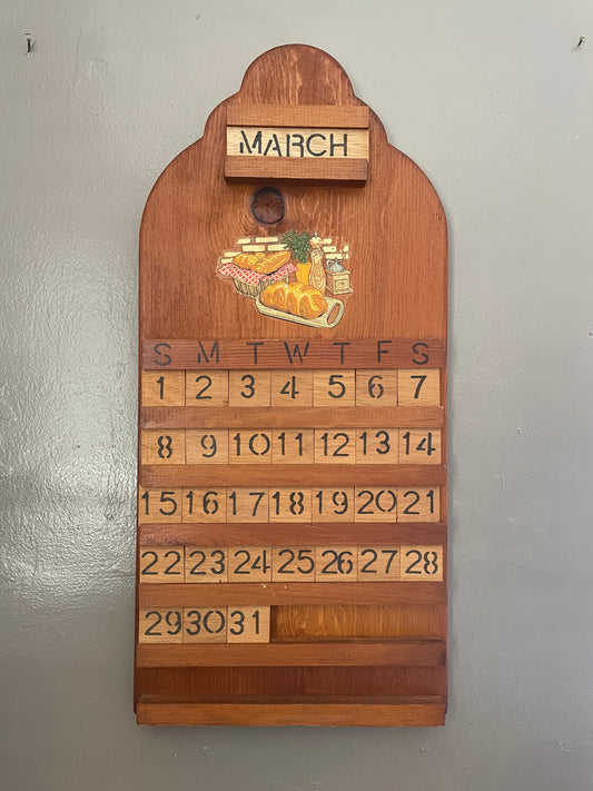 Vintage Wood Wall Calendar