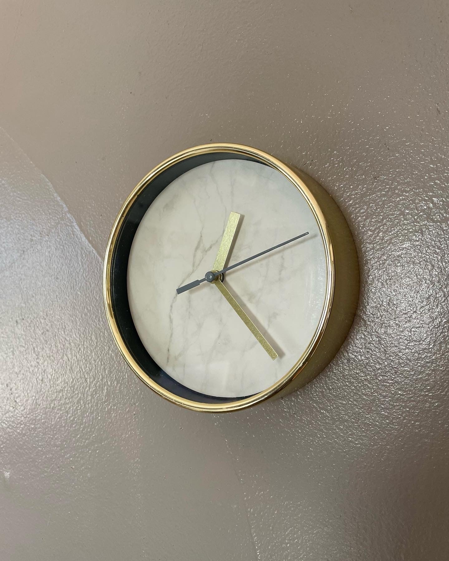 Gold & Marbled Wall Clock