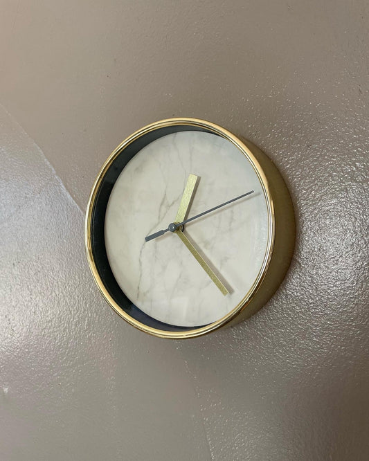 Gold & Marbled Wall Clock