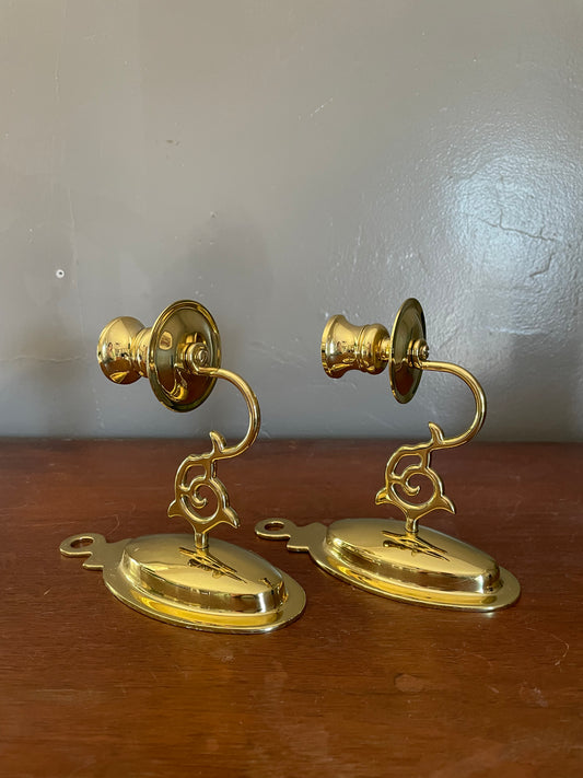 Brass Wall Candlesticks