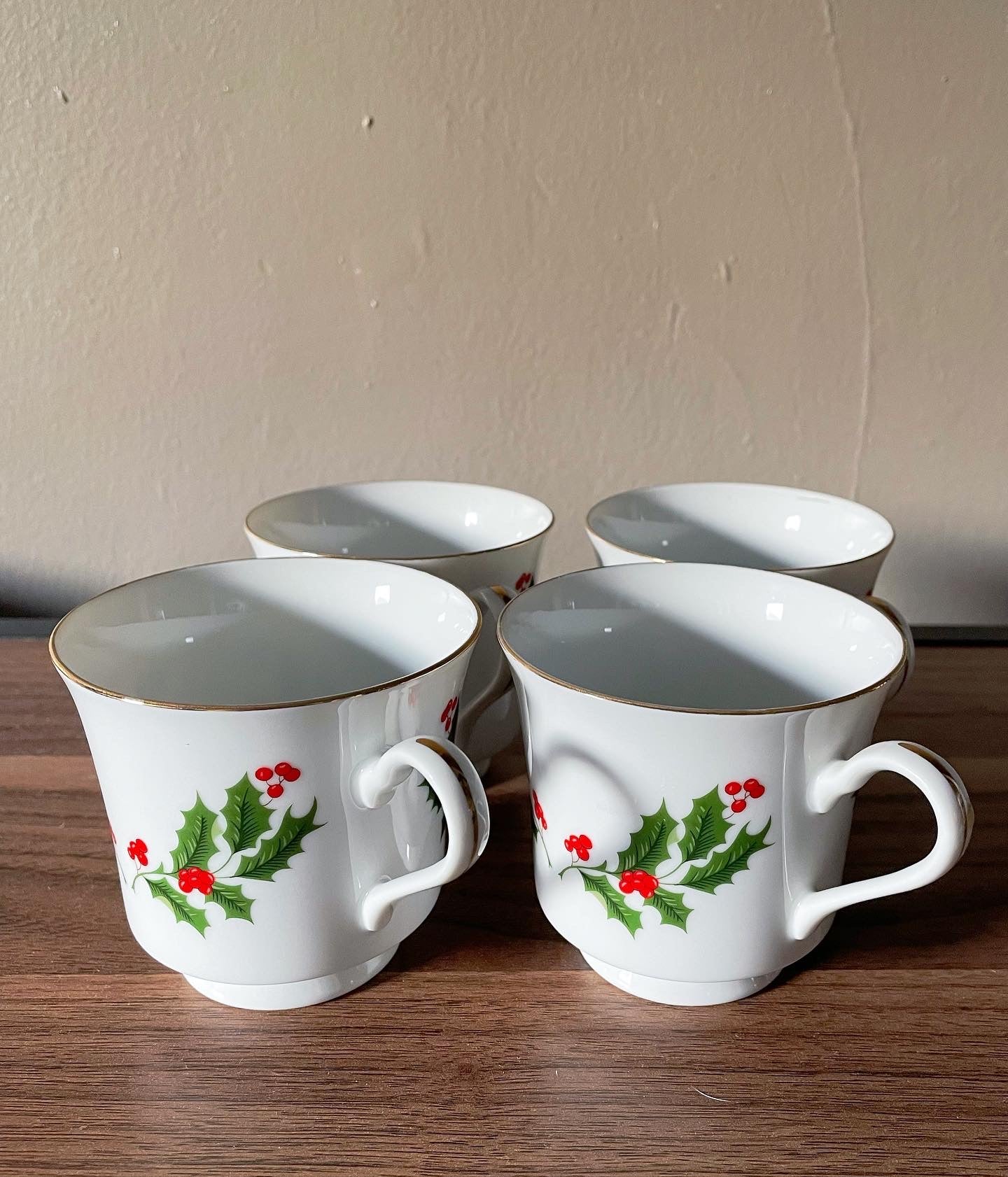 Fine China Christmas Teacups