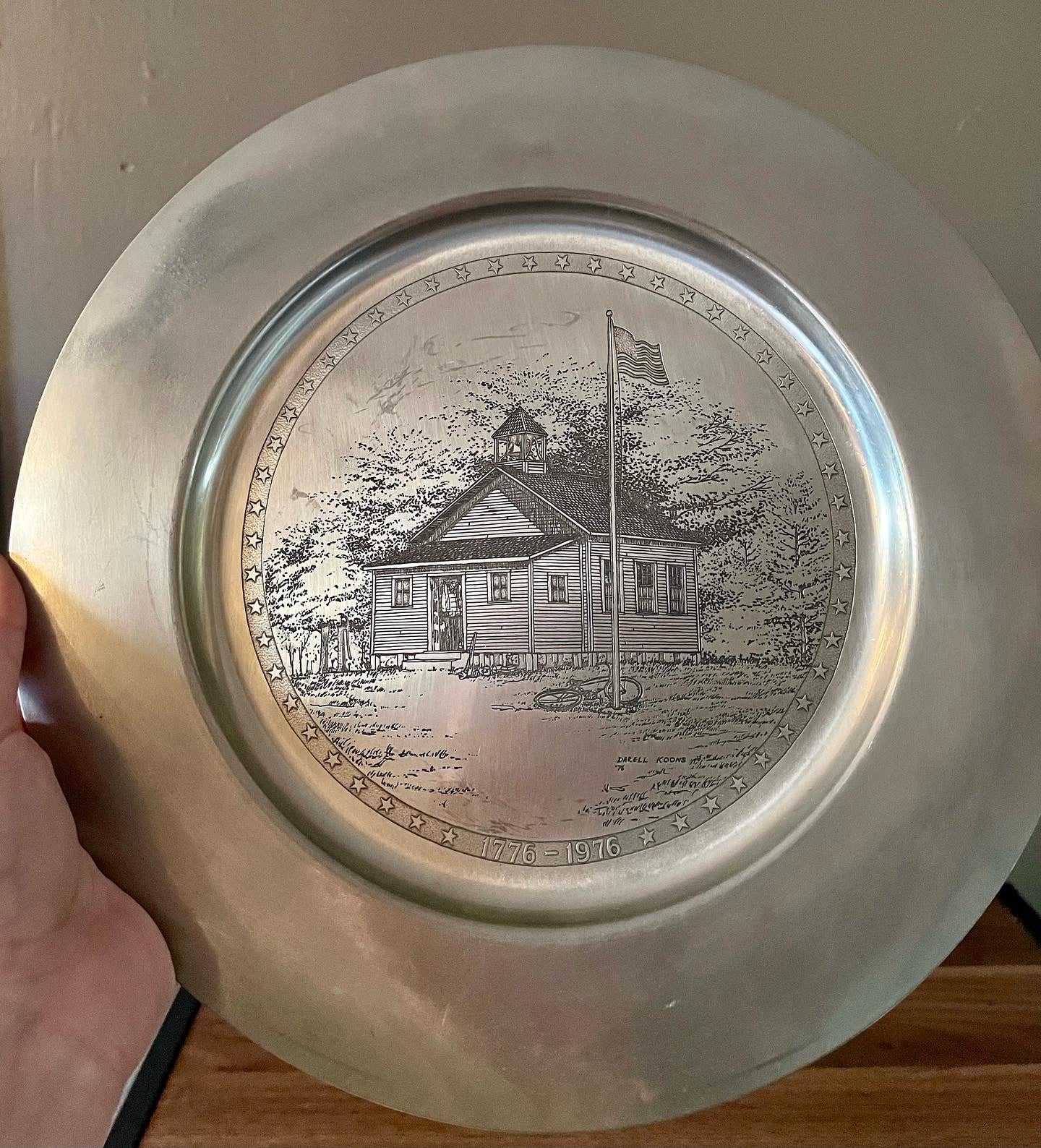 “The Southern Countryside” Full Collection of 8 Limited Edition 1972-1978 Etched Pewter Plates by Darell Koons